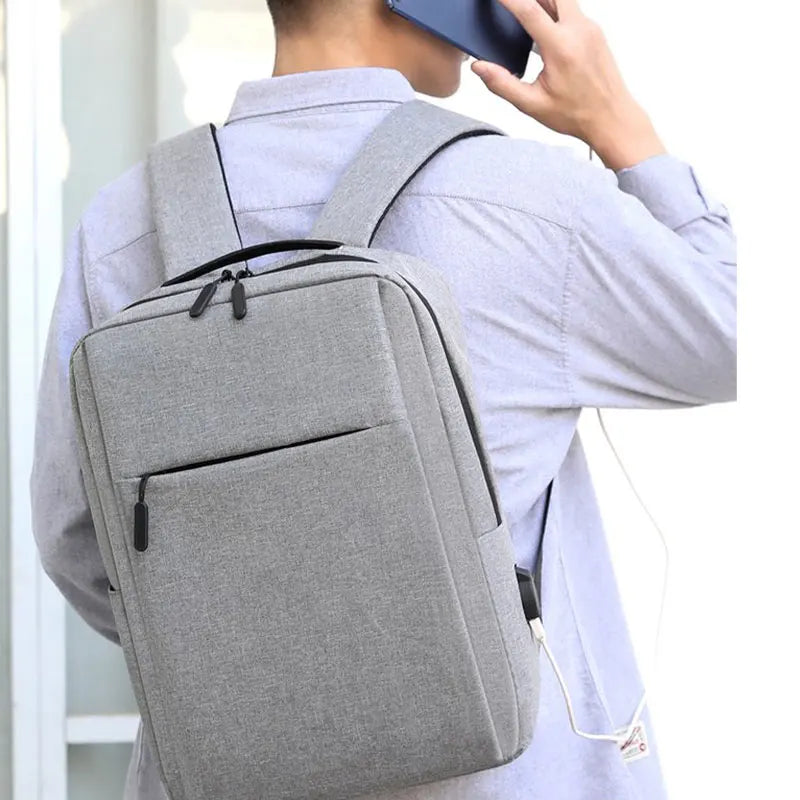 Nova Bolsa de Negócios Versátil USB Recarregável Bolsa Escolar Mochila Impermeável para Laptop