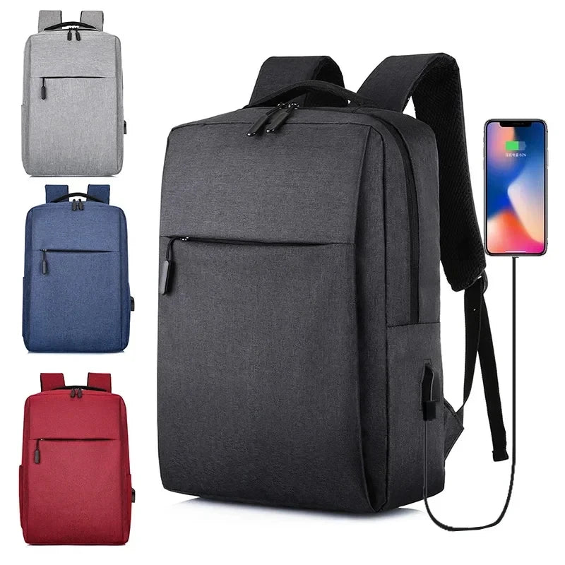 Nova Bolsa de Negócios Versátil USB Recarregável Bolsa Escolar Mochila Impermeável para Laptop