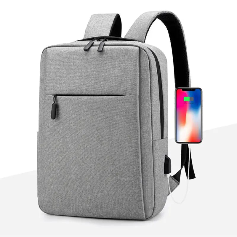 Nova Bolsa de Negócios Versátil USB Recarregável Bolsa Escolar Mochila Impermeável para Laptop