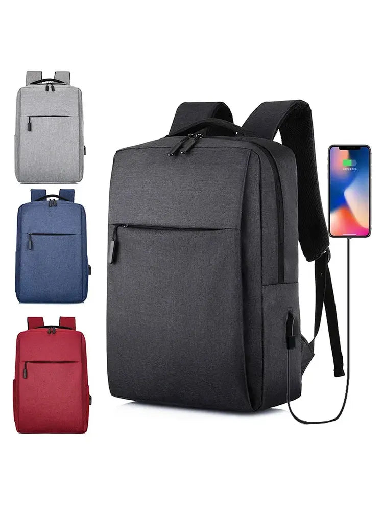 Nova Bolsa de Negócios Versátil USB Recarregável Bolsa Escolar Mochila Impermeável para Laptop